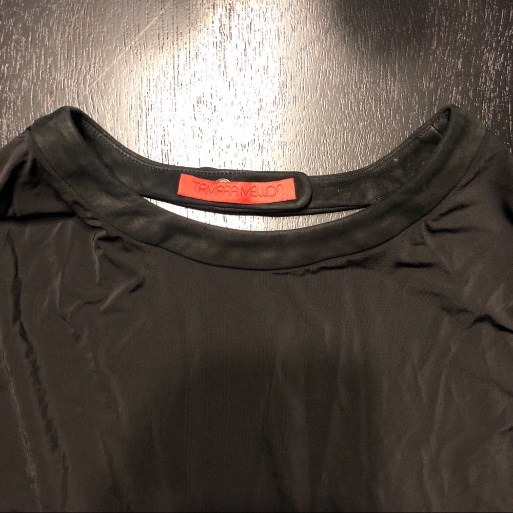 Tamara NWOT Mellon Backless Bodysuit w/ Suede Trim - Picture 5 of 7